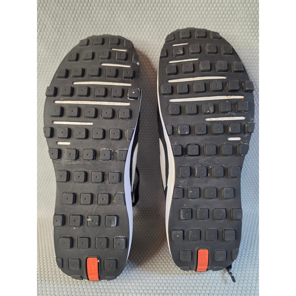 Nike Waffle One Black White Mesh Suede Sneakers DC2533-001 Womens 10 - Picture 4 of 9